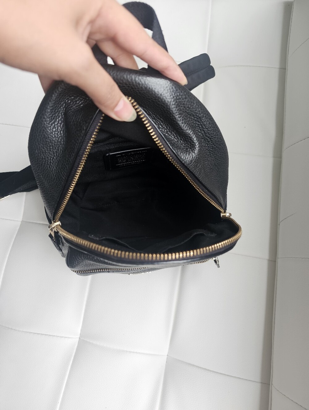Authentic COACH Black Pebbled Leather Mini Backpack - Gold Hardware - Picture 7 of 15